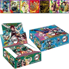 Pack anime thẻ kimetsu noyaiba diệt quỷ ( 32 Pack 1 hộp - 1 Pack có 5 thẻ ) - dài 14 - cao 13cm - Hộp màu N3-K20-T3-S4