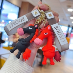 móc khóa ngựa cute 4 màu - dây dài 9.5cm mô hình cao 8.5cm - nặng : 50gram - no box - SKU: moc293 - (Vat: 88223-7)