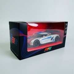 Mô Hình Xe Đua Bạc Vạch Xanh tỉ lệ 1:36 Hợp kim có thể mở cửa - bánh sau chạy cót - Dài 12.5cm - rộng 5.5cm - cao 3.5cm - nặng : 300gram - FULL BOX : box màu SKU : oto535d - K53-T1-S9