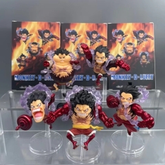 Mô hình OnePiece Bộ 5 Luffy gear 4 trạng thái Snack man - Cao 9-10cm - nặng 300gram - Phụ kiện : Đế - Figure One Piece - Bọc Túi - Hộp Màu : N3-K44-T3-S2