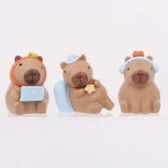 Mô hình capibara bộ 6 capibara blind box - cao 6cm - Nặng 500gram - Bọc Túi - No box N3-K48-T4-S2