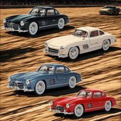 Mô Hình xe oto Mercedes-Benz 300 SL hợp kim , tỉ lệ 1:32 - Dài 14.5cm - rộng 5.6cm - cao 4.3cm - SKU : oto-822-3 - ( VAT : 003-01-70 ) - K56-T2-S4-5