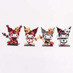 Mô hình kuromi Bộ 8 Melody Gemini Pudding Dog Cinnamon Dog Kuromi có đế Bản Blind Box - cao 8cm - Nặng 200gram - Bọc Túi - Hộp Màu - N3-K36-T2-S2