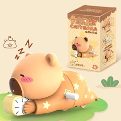 Mô hình capy bara nằm chạy cót - Cao : 5.5cm - Dài : 10cm - Hộp Màu N5
