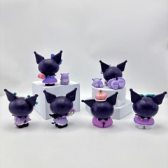 Mô Hình Kuromi bộ 6 nhân vật Kuromi - Cao 7 - 9cm - Nặng 500gram - No Box - Bọc Túi Opp