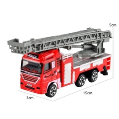 Mô Hình 3 Oto Cứu Hoả hợp kim , tỉ lệ 1:64 - Dài 12cm - rộng 3.5cm - cao 5cm- SKU : oto-CF17-F4 - ( Vat : 003-03-50 )