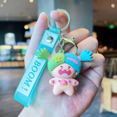 móc khóa búp bê xanh lá  - dây dài 11cm mô hình cao 5.5cm - nặng : 50gram - boc túi - no box