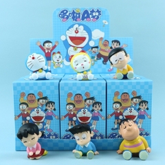 Mô hinh Bộ 6 Nhân Vật Doremon Ngồi Ngủ blind box  . Cao 4-5cm , nặng 260gram - Hộp Màu - K24-T3-S9