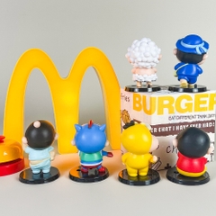 Mô Hình bộ 6 Shin bút chì cosplay - Cao 7.5cm - nặng 300gram - Figure Cậu Bé Bút Chì - bọc túi OPP - hộp màu n3-k32-t4-s3