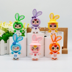 Mô Hình bộ 6 baby three thỏ trở về - Cao : 10.2cm - Nặng : 500gr - No Box - K21-T2-S8
