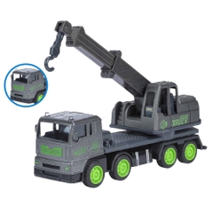 Mô Hình 4 loại Xe công trình xanh đen , chất liệu hợp kim và nhựa - Dài 17cm - rộng 5cm - cao 7.5cm - SKU : oto-YM702806 - ( VAT 003-02-40 )