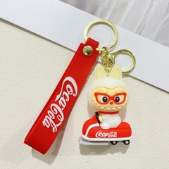 Móc Khóa labubu lái xe - Dây móc dài : 10cm - Mô Hình Cao : 6cm - Nặng : 50gram - No Box : bọc túi OPP K76-T6-S5