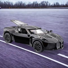 Mô Hình Xe Bugati chiron màu Đen tỉ lệ 1:43 Hợp kim có thể mở cửa - bánh sau chạy cót - Dài 10.5cm - rộng 4.5cm - cao 2.6cm - FULL BOX : box màu SKU : oto552f - (VAT: 003-01-35) - K54-T2-S3