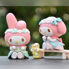 Mô hình kuromi bộ 6 kuromi hồng blind box - cao 6-8cm - Nặng 500gram - Bọc Túi - Hộp Màu