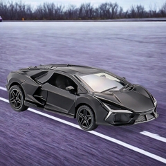 Mô Hình Xe Lamborghini Màu Đen tỉ lệ 1:43 Hợp kim có thể mở cửa - bánh sau chạy cót - Dài 10.5cm  - rộng 4.5cm - cao 2.6cm - FULL BOX : box màu SKU : oto552c - (VAT: 003-01-35) - K54-T2-S9