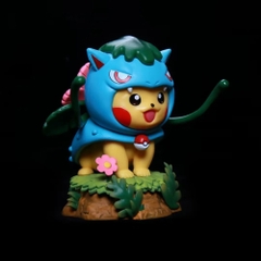 Hàng Cao Cấp -  Mô Hình Pokemon pikachu cosplay Fushigibana bản cao cấp - Cao : 12cm - Nặng : 300gram - Figure pokemon - Full Box N1-K53-T3-S2