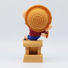 Mô Hình OnePiece luffy Chibi Dáng ngồi - Cao 15.5cm - nặng 130gram - Phụ kiện : đế -  Figure OnePiece -  No box - N1-K46-T1-S2