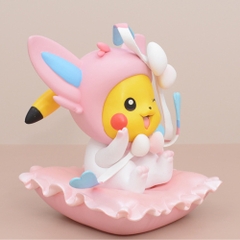 Hàng Cao Cấp -  Mô Hình Pokemon pikachu hồng đeo nơ bản cao cấp - Cao : 12cm - Nặng : 300gram - Figure pokemon - Full Box - N1-K51-T4-S3