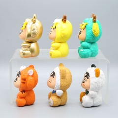 Mô Hình bộ 6 Shin cosplay động vật - Cao 7cm - nặng 300gram - Figure Cậu Bé Bút Chì - bọc túi OPP - Hộp Màu - Hm40 -  N3-K59-T4-S3