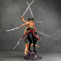 Mô Hình OnePiece Zoro 3 đầu 6 tay dáng đứng có base - Phụ kiện : bán thân thay thế - Cao 50cm Nặng 760gram - Figure OnePiece - Full Box - N1-K37-T4-S2