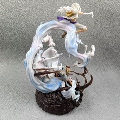 Mô Hình OnePiece luffy gear 5 Trạng thái chiến đấu và đấm đất siêu ngầu cao 23cm nặng 830g , Figure OnePiece - Full Box - N1-K34-T5-S2