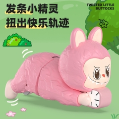 mô hình labubu chạy cót - cao : 5.5cm dài 10cm - figure shin - hộp màu - n5