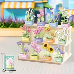 Combo 12 mẫu bộ lắp ghép chậu hoa. SKU: LG-W1604 ( VAT 001-C12-60 ) - K91-T1-S1-2-3-4