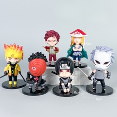 Mô hình Naruto Bộ 6 nhân vật Naruto Chibi - Cao 7-9.5cm - nặng 300gram - Figure Naruto - Hộp Màu - K33-T2-S3