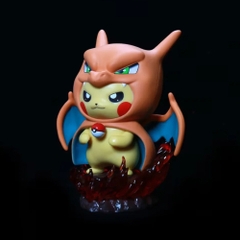 Hàng Cao Cấp - Mô Hình Pokemon pikachu cosplay lizadon bản cao cấp - Cao : 12cm - Nặng : 300gram - Figure pokemon - Full Box