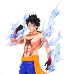 Mô hình OnePiece Luffy Haki hoa anh đào hiệu ứng xanh - Cao 24cm - nặng 180gram - Phụ kiện : Đế - Figure One Piece - No Box - K26-T1-S2