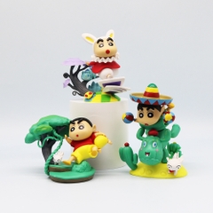 Mô Hình bộ 6 Shin bút chì cosplay - Cao 7-10cm - nặng 300gram - Figure Cậu Bé Bút Chì - bọc túi OPP - Hộp Màu - HM56 n3-k40-t3-s1
