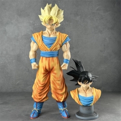 Mô Hình Dragon Ball Songoku dáng đứng + Bán Thân - Cao 48cm - Nặng 2000gram - Hộp Bìa carton - Figure anime Dragon ball N1-K37-T4-S8