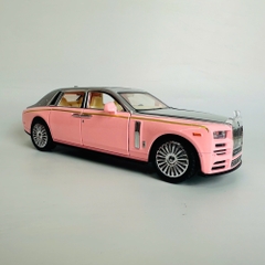 Mô Hình xe roll royce hồng tỉ lệ 1:24 Hợp kim có thể mở cửa - bánh sau chạy cót - Dài 23cm - cao 6.5cm - nặng 1000gram - Figure Oto - FULL BOX : box màu - SKU : oto405 - n3-k8-t4-s4