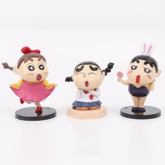Mô Hình bộ 6 Shin bút chì cosplay - Cao 5.5-9cm - nặng 300gram - Figure Cậu Bé Bút Chì - bọc túi OPP - Hộp Màu - HM129 - N3-K37-T2-S2