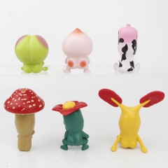 Mô Hình Bộ 6 Người cosplay hoa quả - Cao : 9cm Nặng 200gr - No box - K16-T3-S9