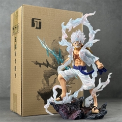 Mô hình OnePiece Luffy gear 5 đứng đá tay cầm sét - Cao 28cm - nặng 600gram - Phụ kiện : Sét - Figure One Piece - Hộp Carton