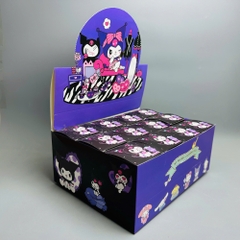 Vỏ Hộp mù 12 Kuromi màu tím - blind box - cao : 10cm ngang : 29cm - figure kuromi N3