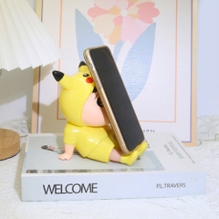Mô Hình Shin cosplay picachu vàng dáng ngồi ( Kê Điện Thoại ) - Cao 9.5cm - Rộng 10cm - Ngang 8.5cm - nặng : 100gram - SKU : sh850u - ( Vat : H384 ) T4