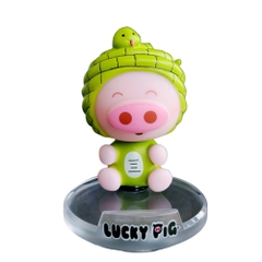 Mô Hình Lắc Đầu Lợn 12 con giáp siêu dễ thương - snack . rắn - Đế dính nam châm - Cao 10.5cm Nặng 200gram - Full Box - N3-K25-T1-S1