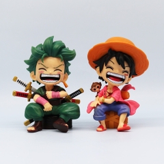 Mô Hình OnePiece Bộ 3 Luffy - Zoro - Sanji AI ChiBi - Cao 13cm - nặng 200gram - Figure OnePiece - Có hộp màu - N3-K38-T2-S1