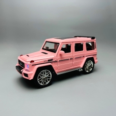 Mô Hình Xe G63 hồng 1:24 Hợp kim có thể mở cửa - bánh sau chạy cót - Có tiếng - đèn pha sáng - Dài 22cm - rộng 9.5cm - cao 9.5cm - nặng ~ 1000gram - FULL BOX : box màu SKU : oto135 n3-k8-t1-s3