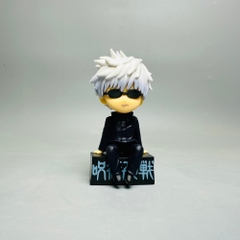 Mô Hình Gojo Satoru Tóc trắng Đeo kính - Cao 11cm - nặng 100Gram - Box màu   : bọc túi OPP - Figure anime Jujutsu Kaisen - N1-K39-T3-S2