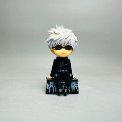 Mô Hình Gojo Satoru Tóc trắng Đeo kính - Cao 11cm - nặng 100Gram - Box màu : bọc túi OPP - Figure anime Jujutsu Kaisen