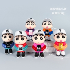 Mô Hình bộ 6 Shin bút chì cosplay - Cao 9.5cm - nặng 300gram - Figure Cậu Bé Bút Chì - bọc túi OPP - hộp màu n3-n32-t1-s1