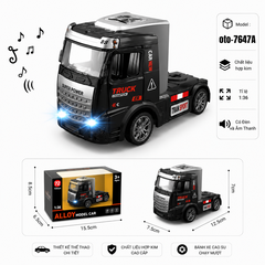 Xe Đầu Container nhiều màu sắc , Có Đèn và Âm Thanh chất liệu hợp kim , tỉ lệ 1:36 : SKU : oto-7647A ( Vat : 103-01-35 )