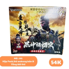 Hộp Pack thẻ wukong bản B - 1 Hộp = 32PACK - Mỗi pack có 5 thẻ- Cao 13cm - rộng 14cm N3-K19-T2-S2