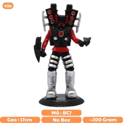 Mô Hình Titan Audio Man Toilet Man áo đỏ nhân vật trong Skibidi Toilet - Cao 17cm - nặng 200Gram - Bọc túi OPP - No Box - K22-T2-S9