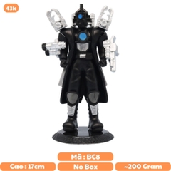 Mô Hình Titan Audio Man Toilet Man áo đen nhân vật trong Skibidi Toilet - Cao 17cm - nặng 200Gram - Bọc túi OPP - No Box - K22-T1-S9