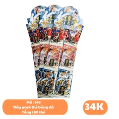 Dây pack thẻ bóng đá - 1 túi có 3 dây - 1 dây có 12 pack - 1 pack có 5 thẻ n3-k30-t3-s1