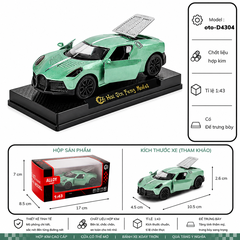 Mô Hình Xe Bugati chiron nhiều màu sắc tỉ lệ 1:43 , chất liệu Hợp kim có thể mở cửa - FULL BOX : box màu SKU : oto-D4304 - (VAT: 003-01-35) - K54-T2-S1